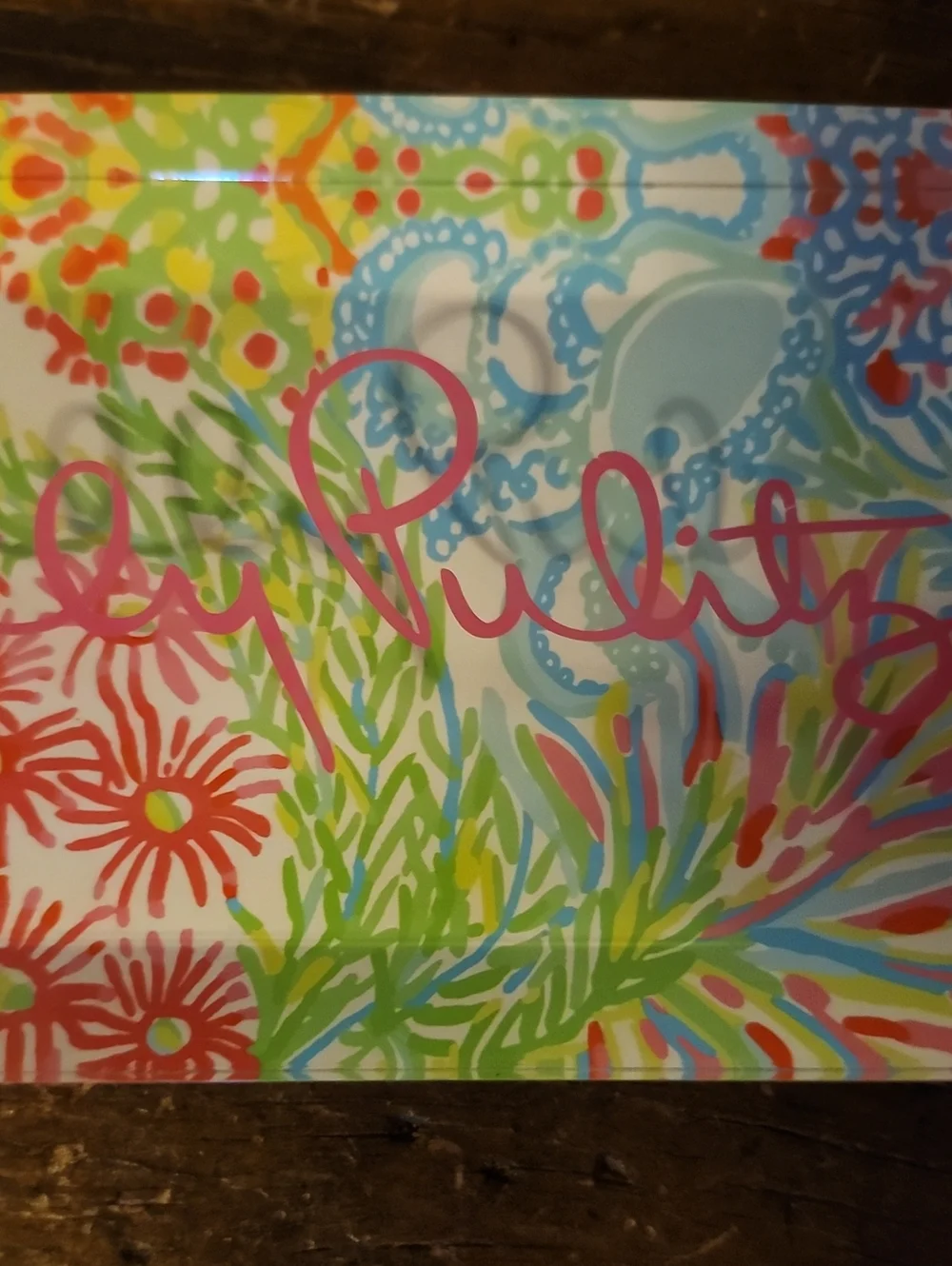 Vtg Lilly Pulitzer Colorful Acrylic Store Display Plaque